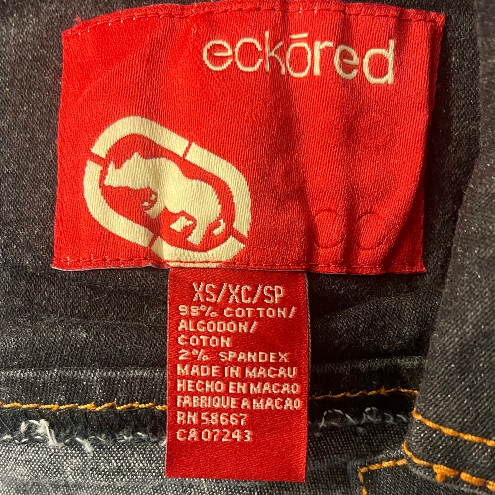 Stylish Black Denim Jacket with Red Stitching